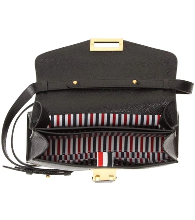 Shop Thom Browne Mrs Thom Leather Shoulder Bag In Llack