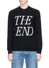 MCQ BY ALEXANDER MCQUEEN 'The End' slogan intarsia wool-cashmere sweater