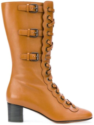 Shop Chloé Orson Calf Length Boots