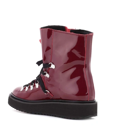 Shop Kenzo Patent Leather Boots In Lordeaux