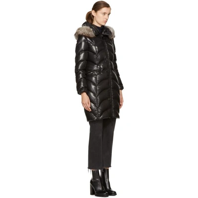 Shop Moncler Black Down Albizia Coat In *999 Black