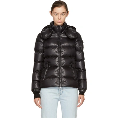 Shop Moncler Black Down Berre Jacket