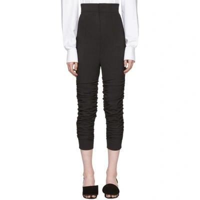 Shop Jacquemus Grey Le Corsaire Fronce Trousers In 14970 Dark Grey