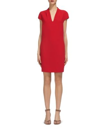Whistles Paige Crepe Dress In Red