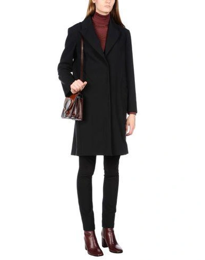 Shop Cedric Charlier Coat In Black