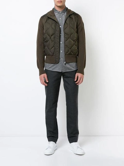 Shop Moncler Stephan Quilted Jacket - Green