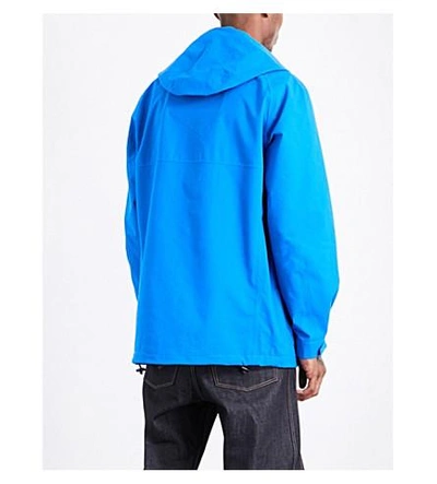 Shop Junya Watanabe Hooded Shell Jacket In Blue