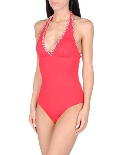 Shop Vilebrequin One-piece Swimsuits In Red