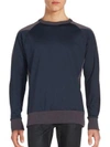 YOHJI YAMAMOTO Colorblock Raglan Sleeve Sweatshirt