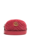 Gucci Gg Marmont Quilted-velvet Belt Bag In Colour: Honeysuckle-pink