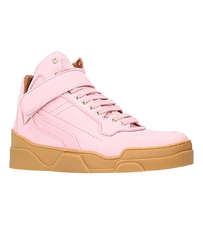 Shop Givenchy Tyson High-top Nubuck Sneakers In Pink