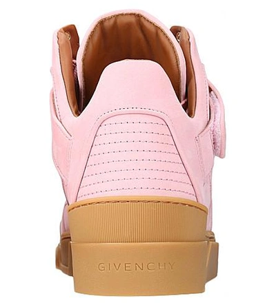 Shop Givenchy Tyson High-top Nubuck Sneakers In Pink