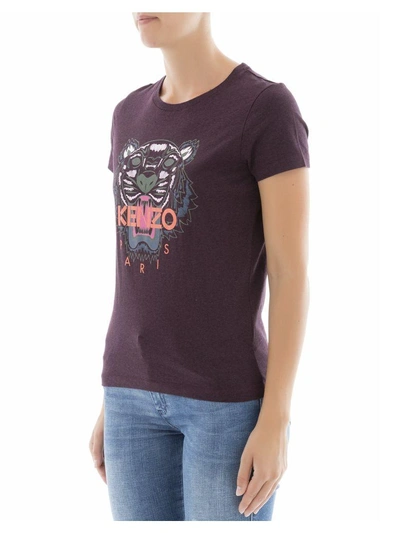 Shop Kenzo Purple Cotton T-shirt
