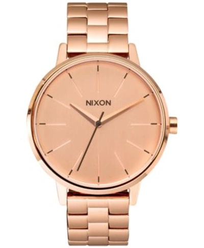 Shop Nixon Women's Kensington Stainless Steel Bracelet Watch 37mm A099 In Rose Gold