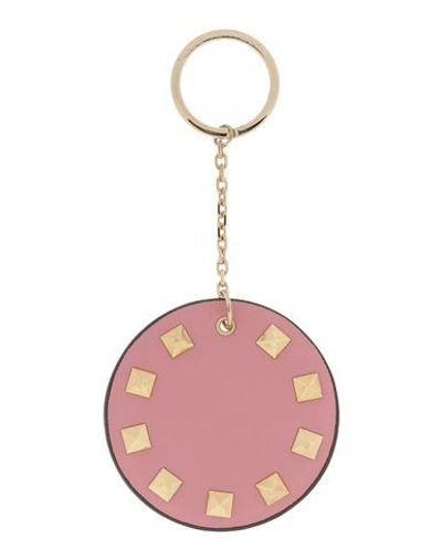 Shop Valentino Key Rings In Pink