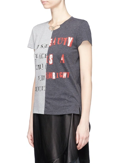 Shop Valentino X Jamie Reid Necklace Slogan Print Patchwork T-shirt