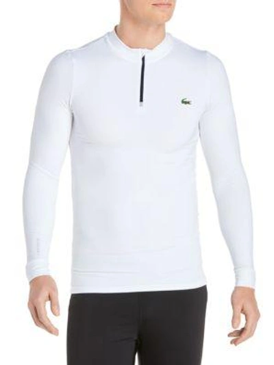 Shop Lacoste Long-sleeve Top In White
