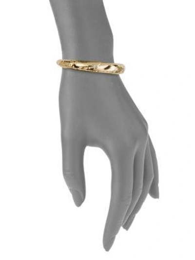 Shop Alexis Bittar Elements Rocky Tapered Crystal Bangle In Yellow Gold