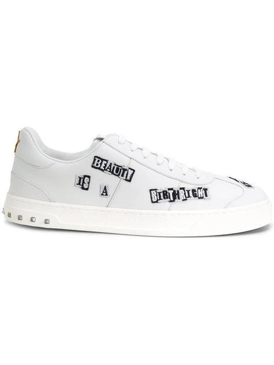 Shop Valentino Garavani Flycrew Sneakers - White