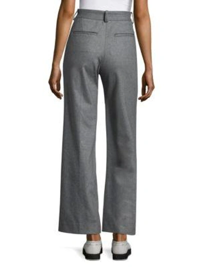 Shop Rag & Bone Crane High-rise Wool-blend Tailored Pants In Heather Grey