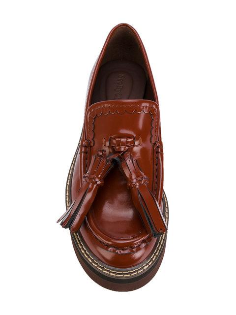 See By Chloé Tassel Detail Loafers In Brown | ModeSens
