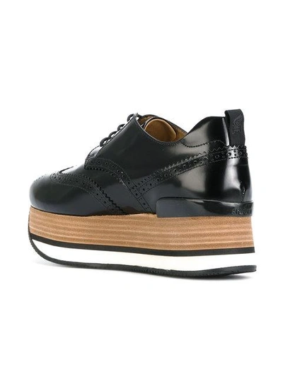 Shop Hogan H222 Platform Sneakers In Black