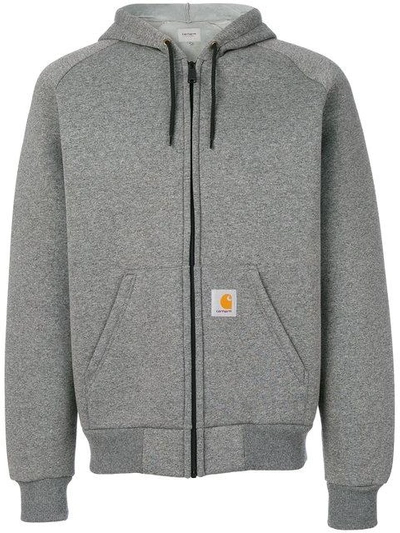 Shop Carhartt Car Lux Hooded Jacket In Grey