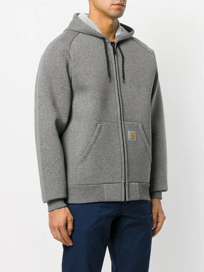 Shop Carhartt Car Lux Hooded Jacket In Grey