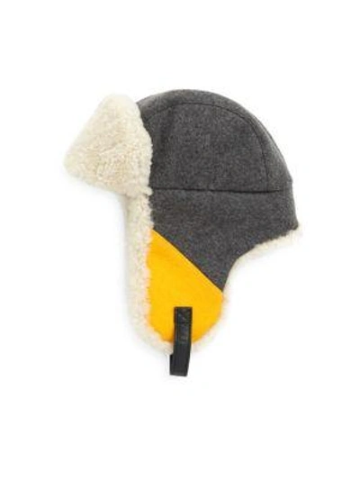 Shop Crown Cap Colorblock Winter Hat In Charcoal