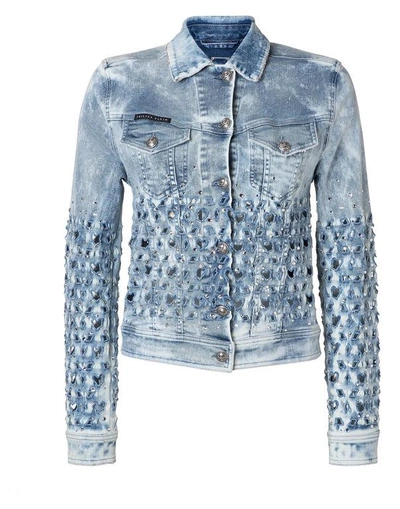 Philipp Plein Denim Jacket "fayette" In California Blue