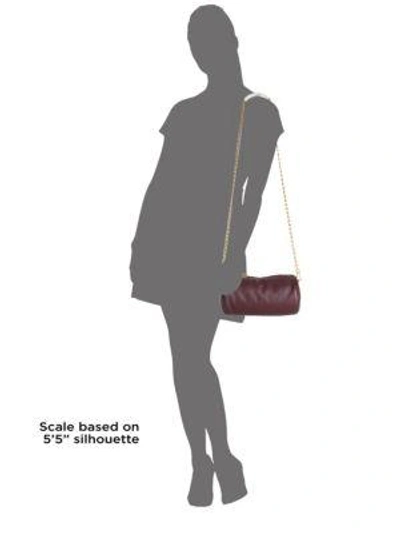 Shop Stella Mccartney Mini Shoulder Bag In Burgundy