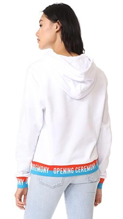 Shop Opening Ceremony Elastic Logo Hoodie In White