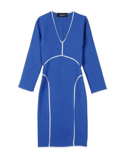 Shop Dsquared2 Short Dress In Azure