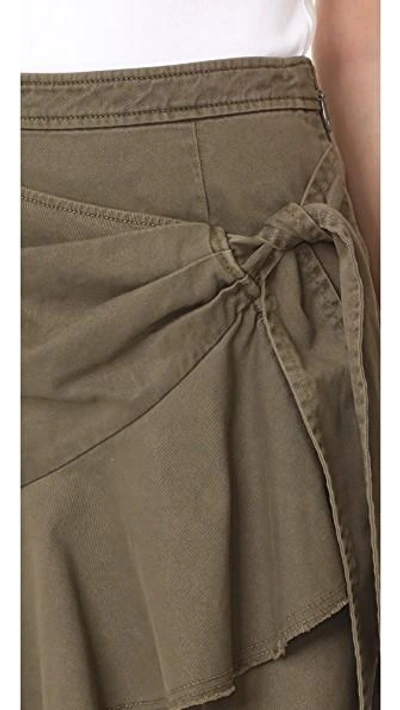 Shop Cinq À Sept Anson Skirt In Olive