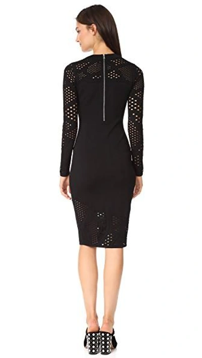 Shop Milly Fractured Dress In Black