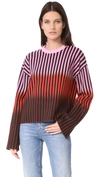 OPENING CEREMONY DIP DYE STRIPED SWEATER