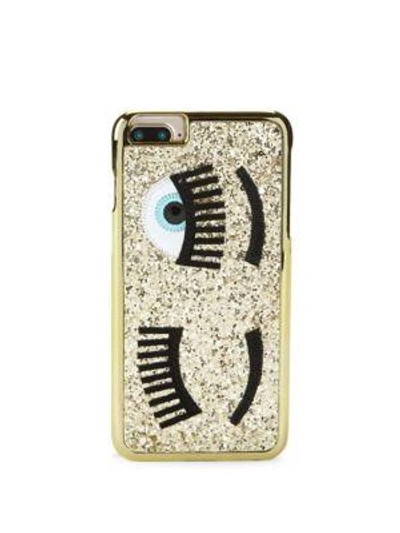 Shop Chiara Ferragni Flirt Iphone 6-6s Plus Case In Gold