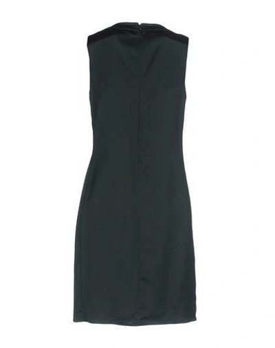 Shop Emporio Armani Short Dresses In Dark Green
