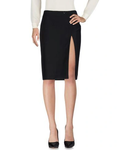 Shop John Richmond Knee Length Skirt In Black