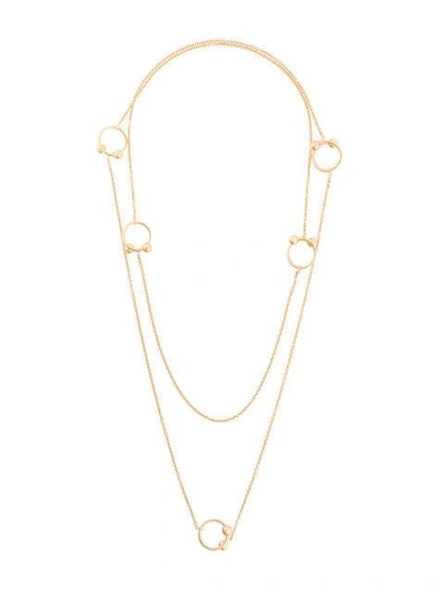 Shop Jw Anderson Pierce Necklace In Metallic