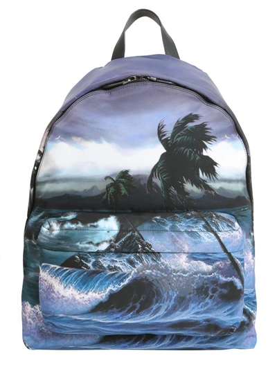 Shop Givenchy Ocean Printed Backpack In Multicolor