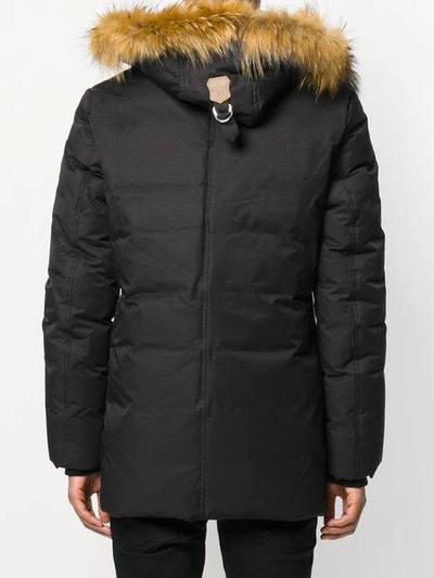 Shop Mackage Hooded Coat In Black