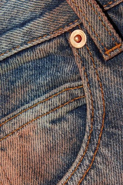 Shop Gucci Appliquéd Distressed Boyfriend Jeans