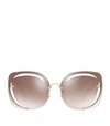 MIU MIU Mirrored Cut-Out Irregular Sunglasses