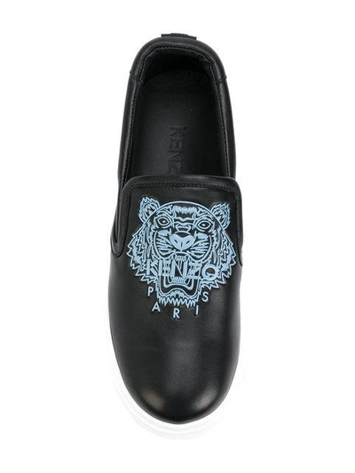 Shop Kenzo K-py Tiger Sneakers In Black