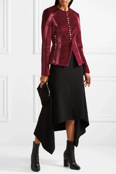 Shop Altuzarra Cavendish Silk Satin-trimmed Velvet Jacket