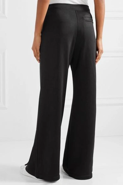 Shop Alexander Wang T Coated French Terry Wide-leg Pants