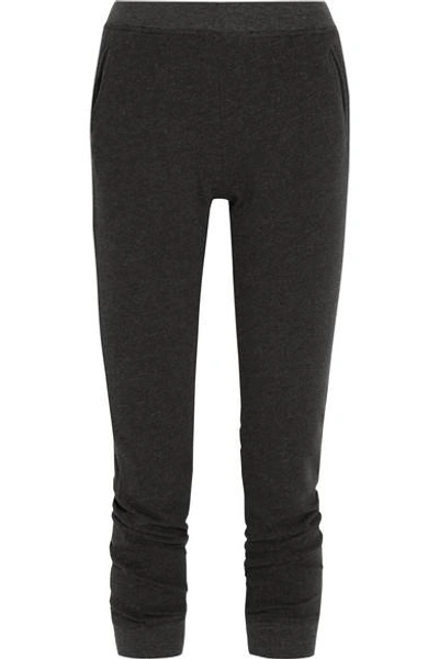 Shop Atm Anthony Thomas Melillo French Cotton-blend Terry Slim-leg Pants In Black