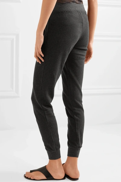 Shop Atm Anthony Thomas Melillo French Cotton-blend Terry Slim-leg Pants In Black