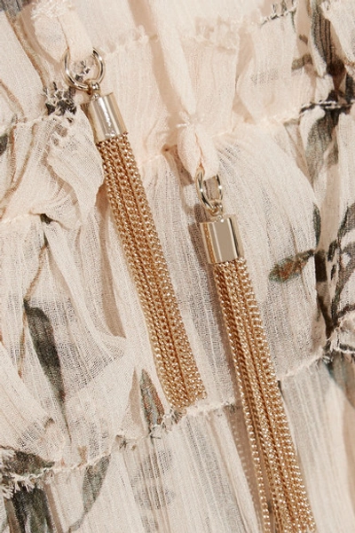 Shop Zimmermann Maples Frill Ruffled Printed Crinkled Silk-georgette Midi Dress In White